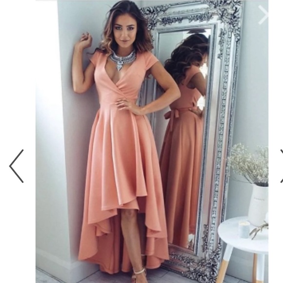 ShowPo Chasing Forever high-low Wrap Maxi Dress in Blush, Size 8 - Picture 1 of 11